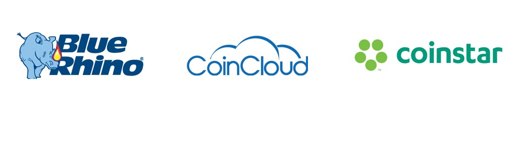 Our partner logos: Blue Rhino, Coin Cloud, Coinstar