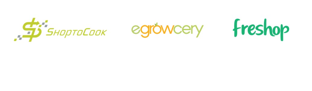 Our partner logos: Shop To Cook, eGrowcery, Freshop