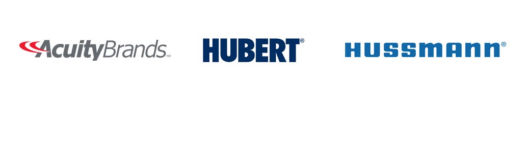 Our partner logos: Acuity Brands, Hubert, Hussmann